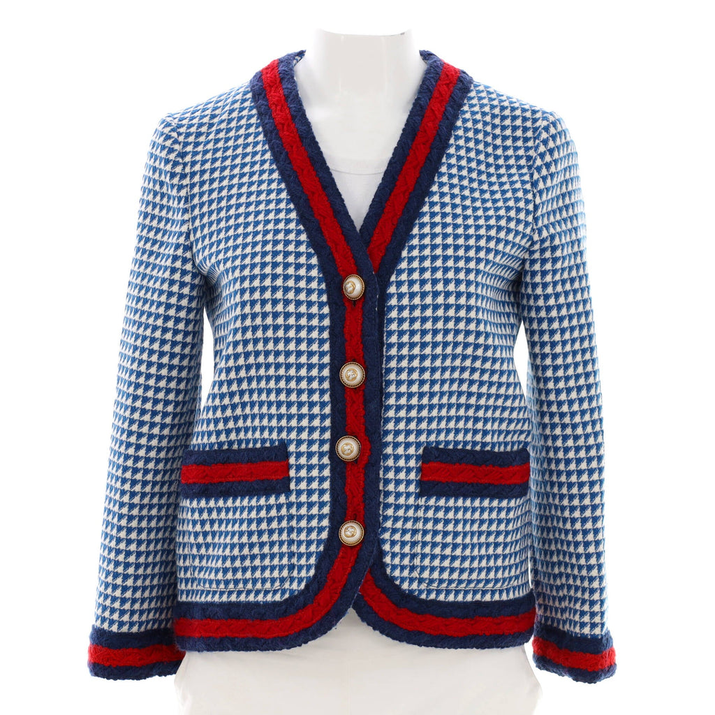 Women's Web Button Up Blazer Wool Blend