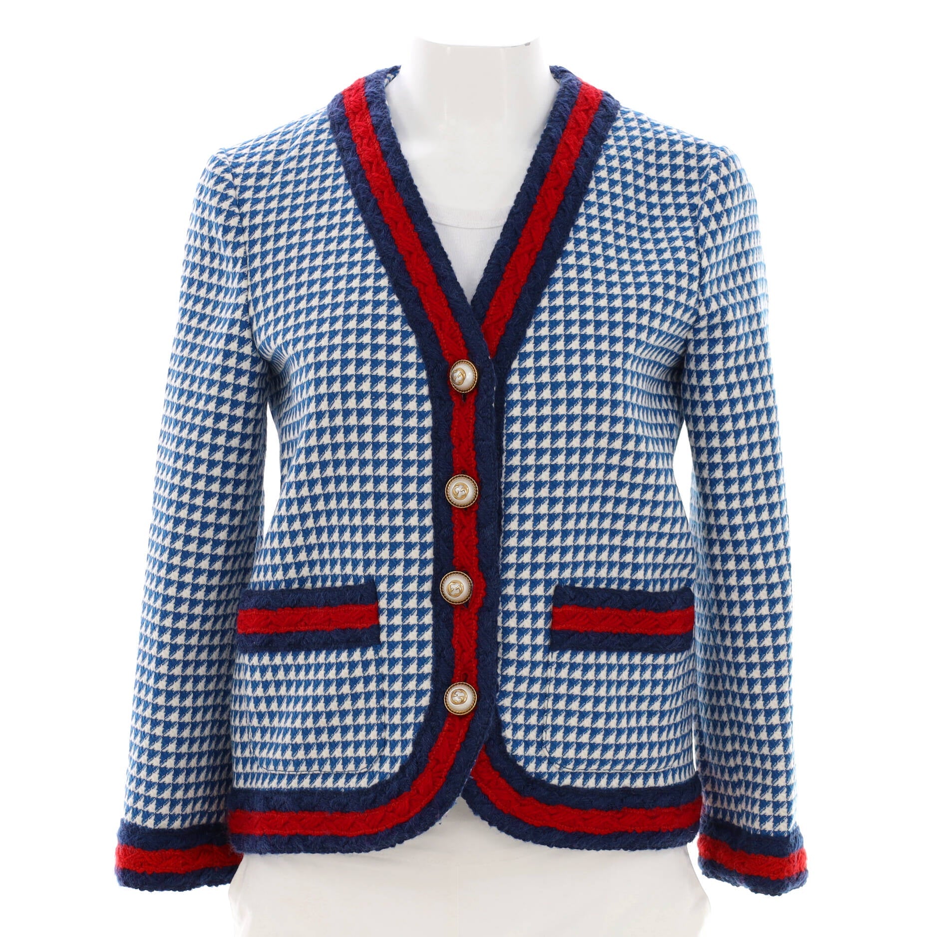Women's Web Button Up Blazer Wool Blend