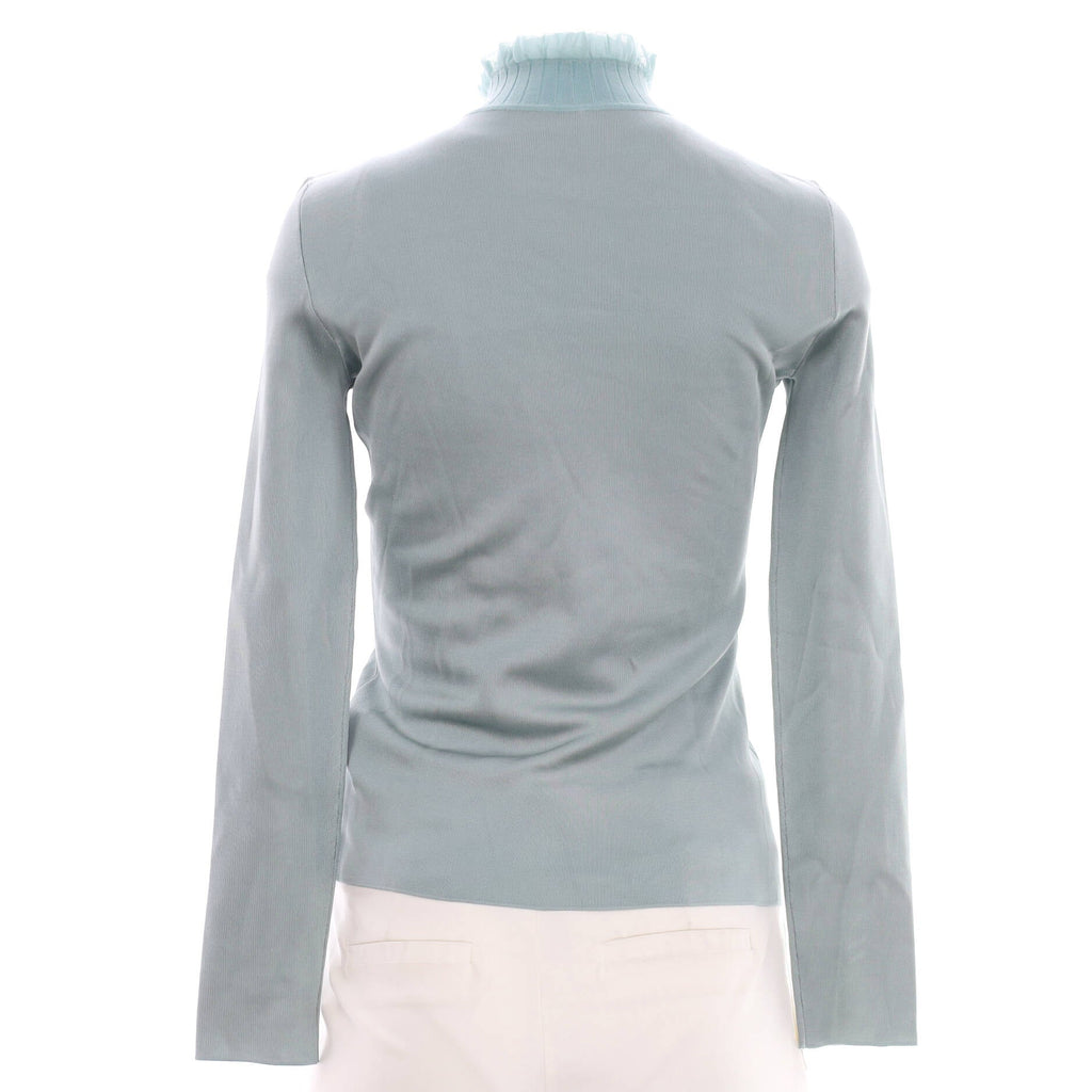 Ruffle Collar Sweater Silk Blend