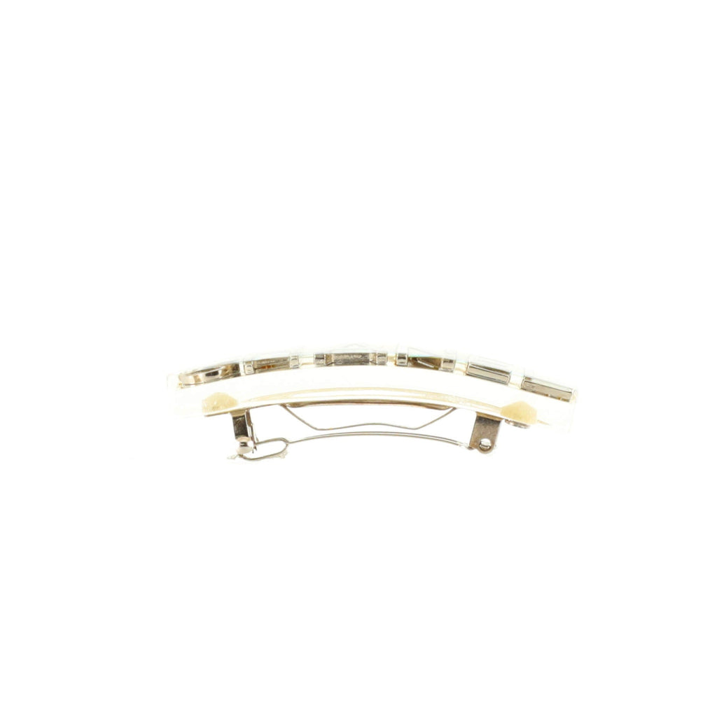 Logo Holographic Hair Barrette Resin and Metal