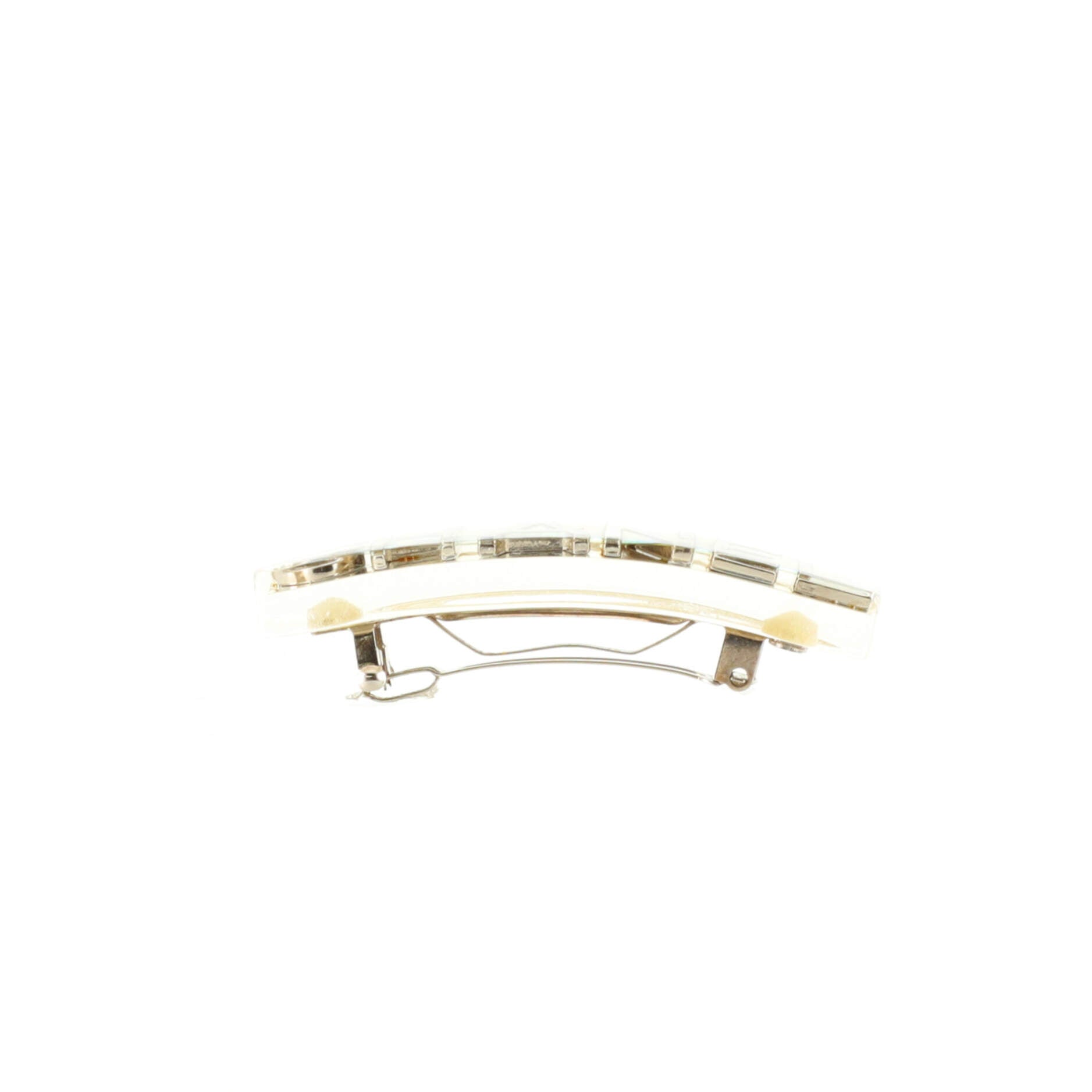 Logo Holographic Hair Barrette Resin and Metal