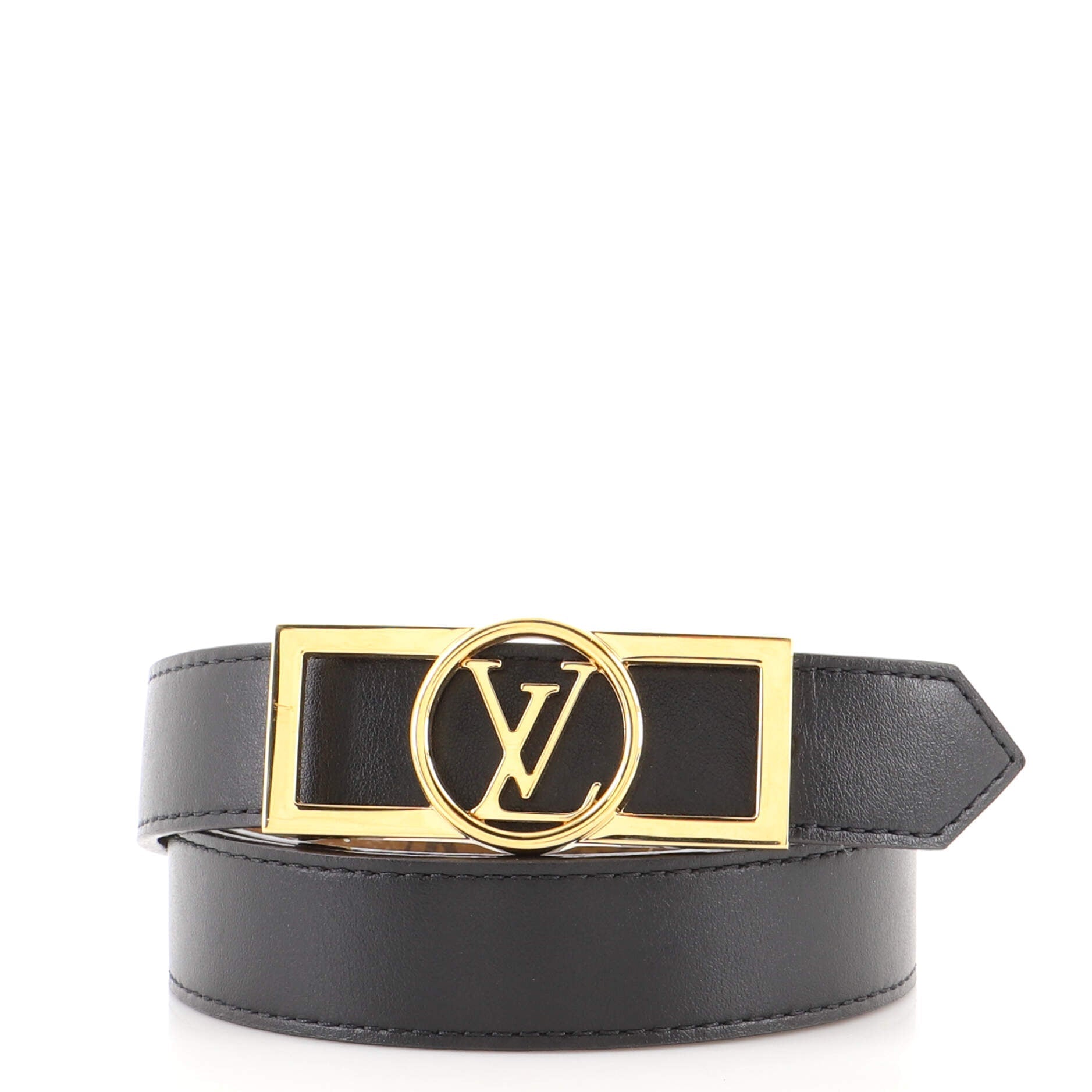 Dauphine Reversible Belt Monogram Canvas and Leather Thin 70