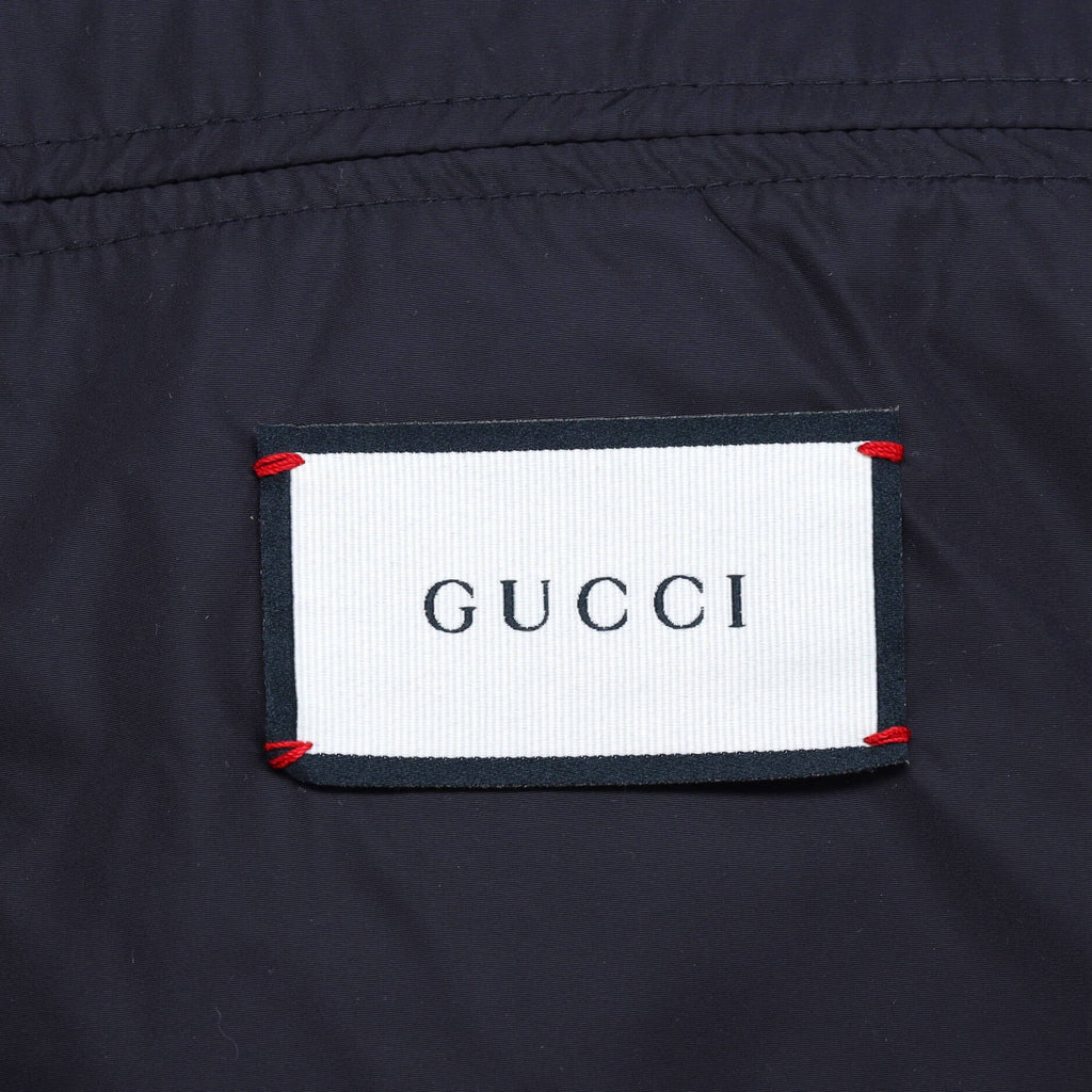 Men's Hooded Puffer Long Jacket Quilted GG Polyamide with Down