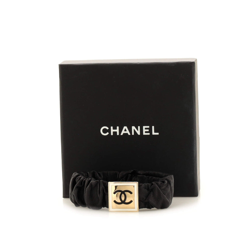 CC Scrunchie Metal and Leather