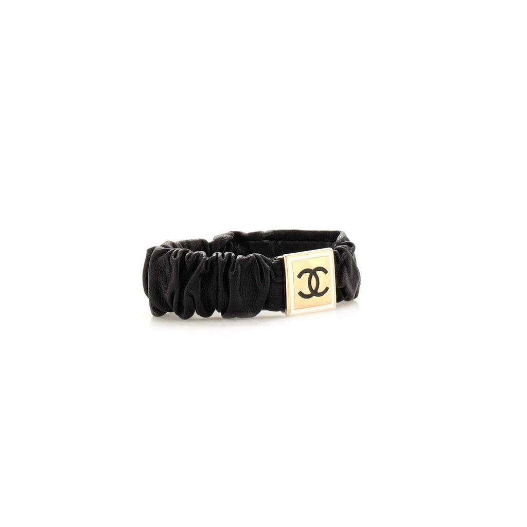 CC Scrunchie Metal and Leather