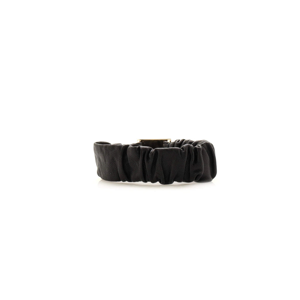 CC Scrunchie Metal and Leather