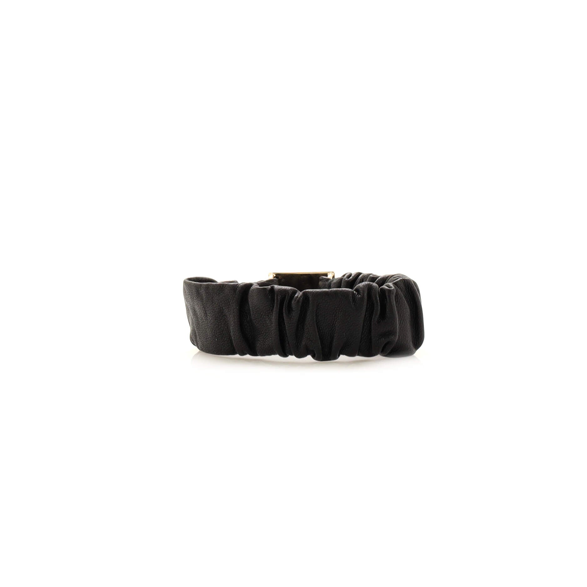 CC Scrunchie Metal and Leather