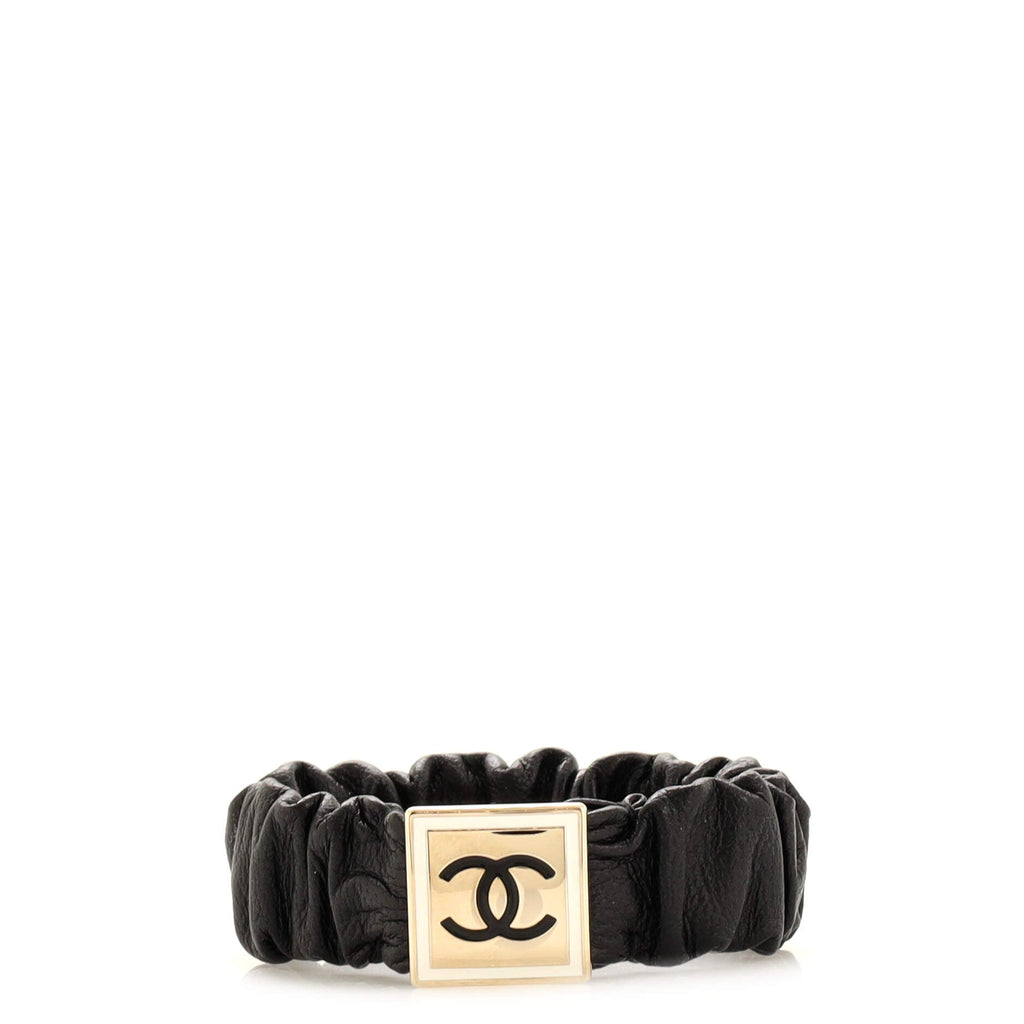 CC Scrunchie Metal and Leather
