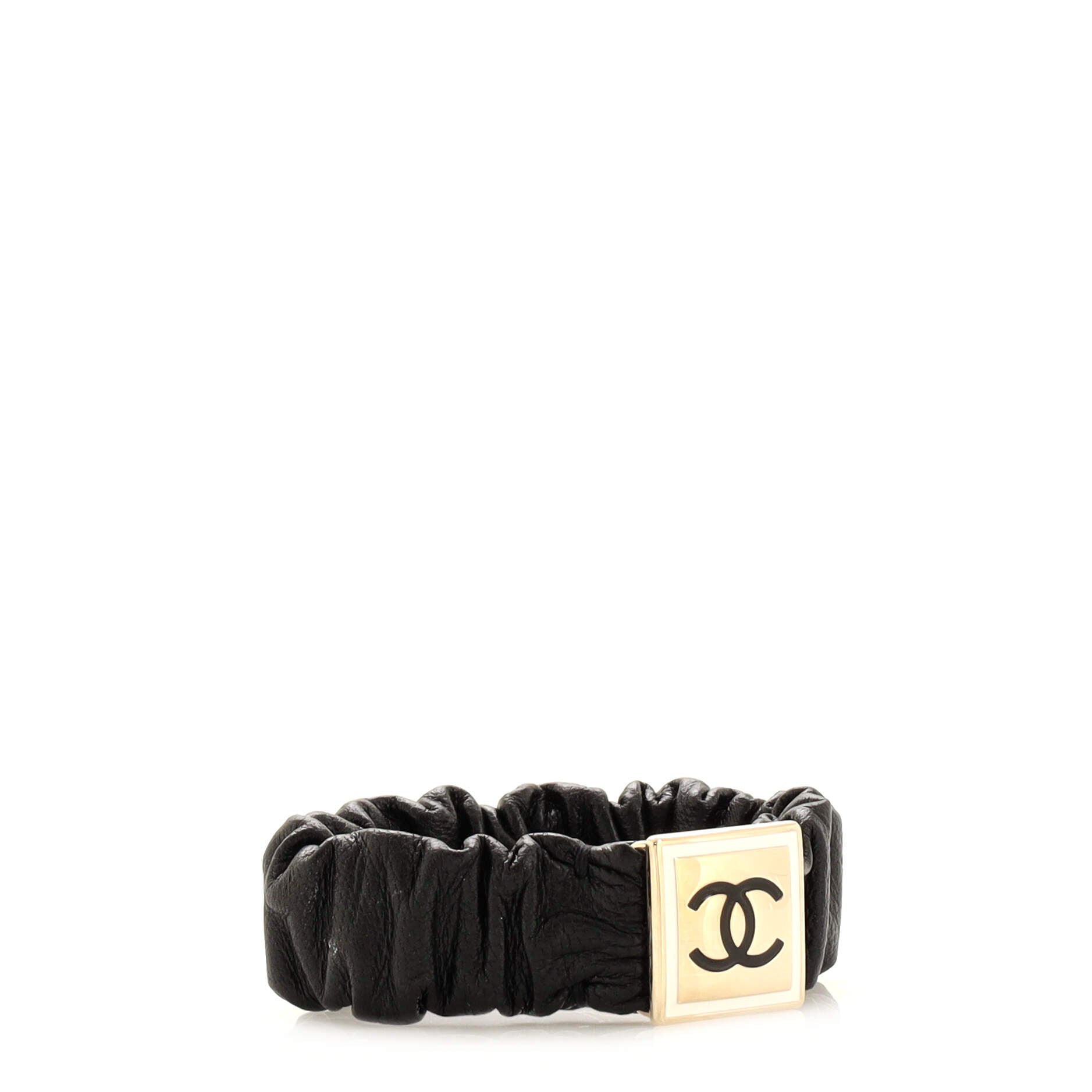 CC Scrunchie Metal and Leather