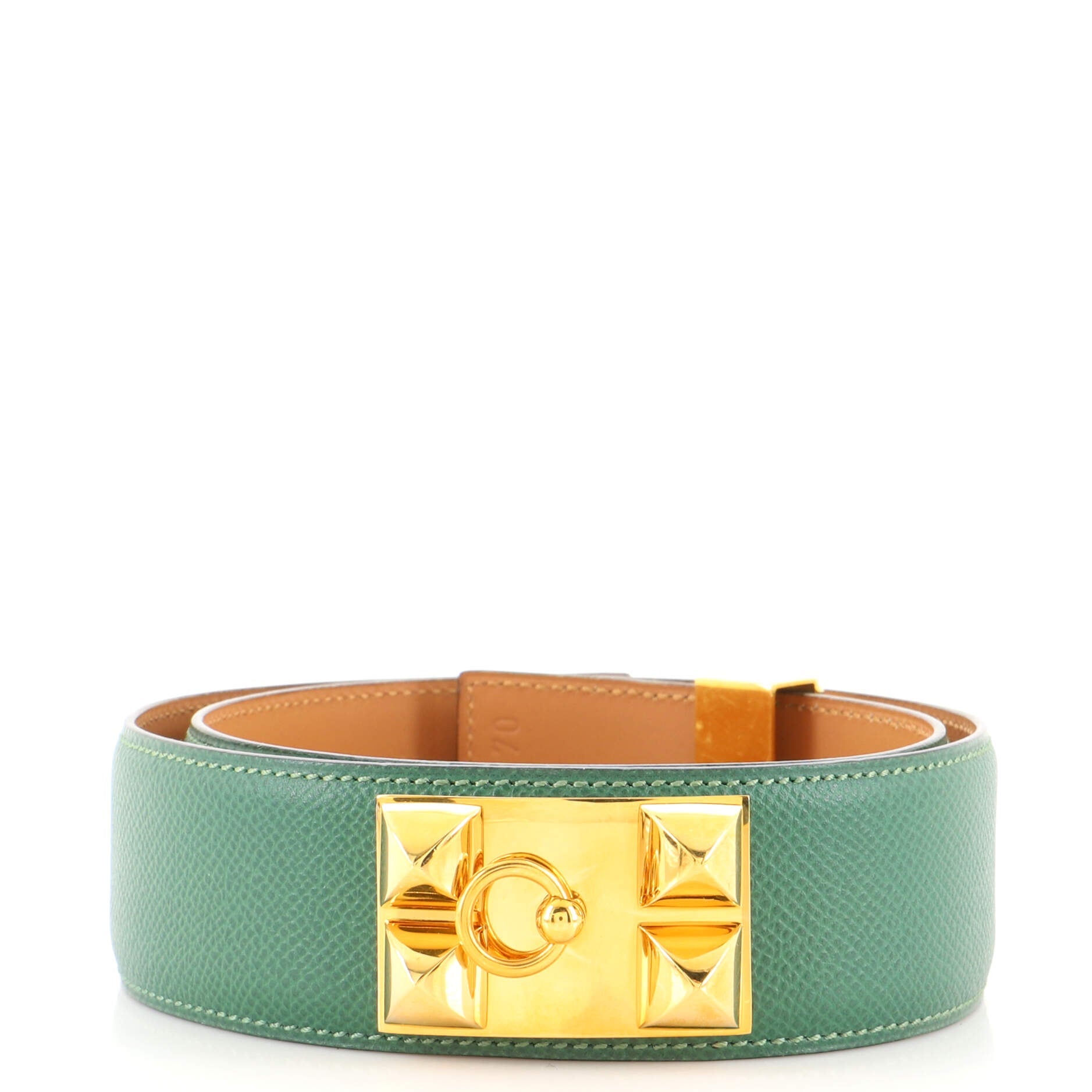 Collier de Chien Buckle Reversible Belt Leather Wide 70
