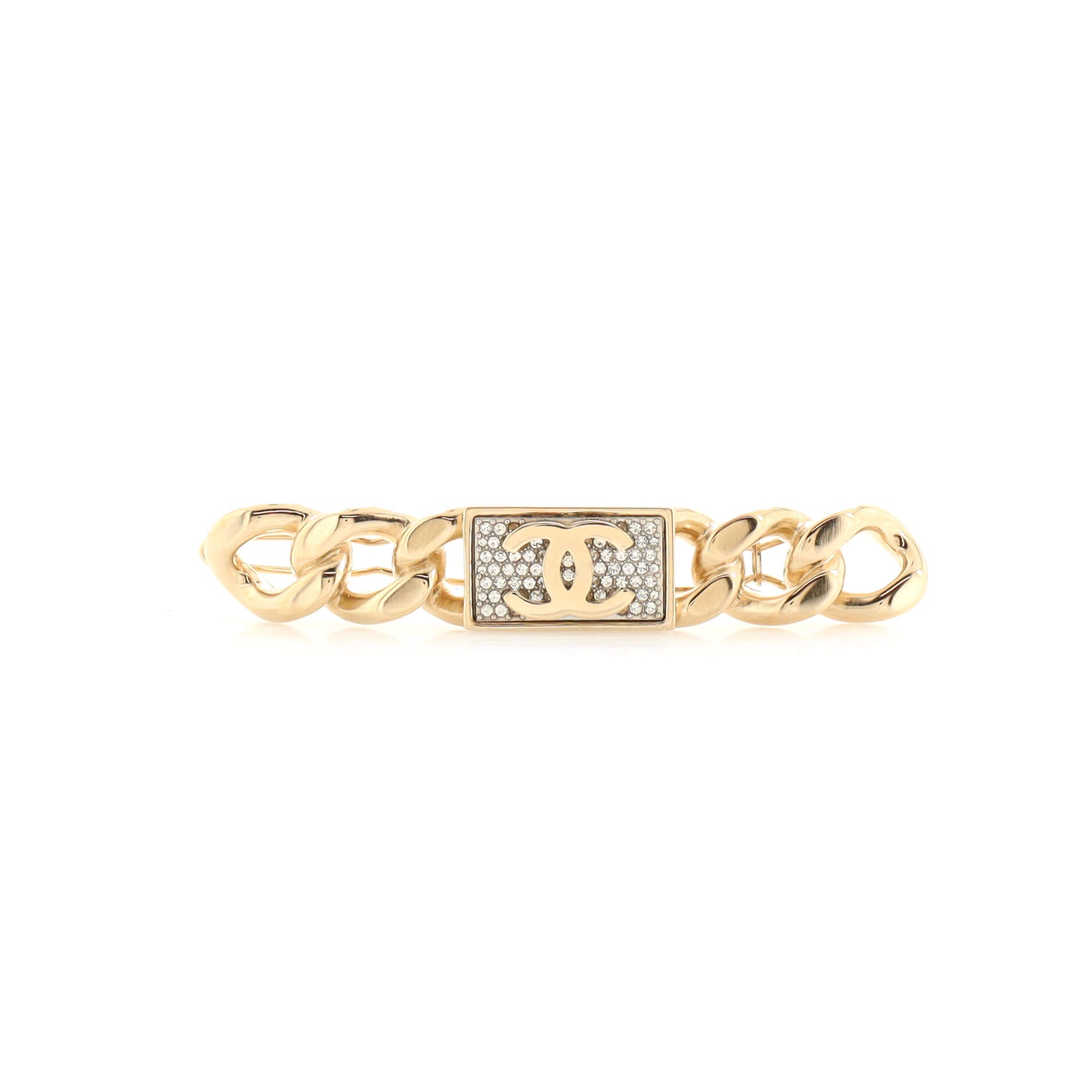CC Chain Hair Clip Crystal Embellished Metal