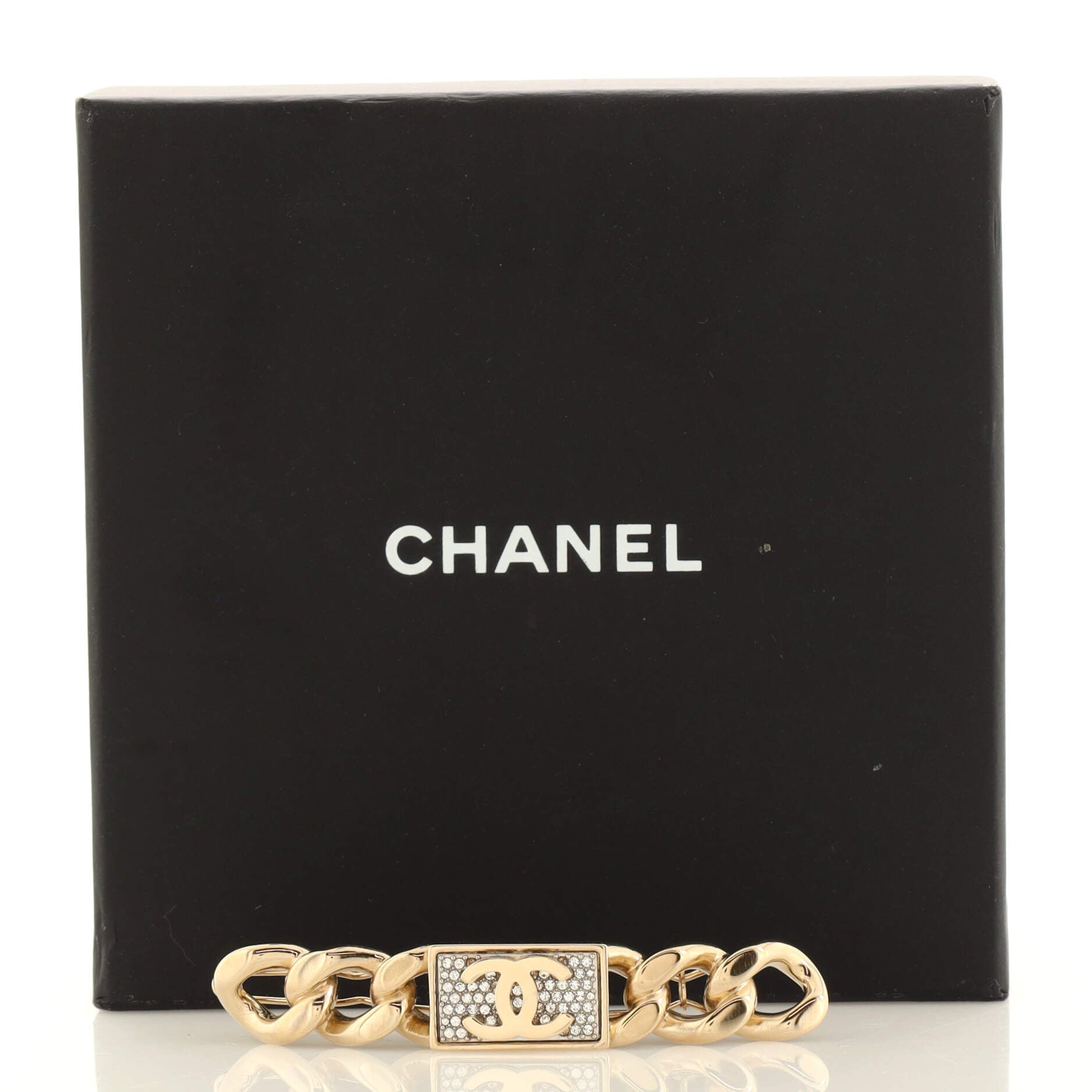 CC Chain Hair Clip Crystal Embellished Metal