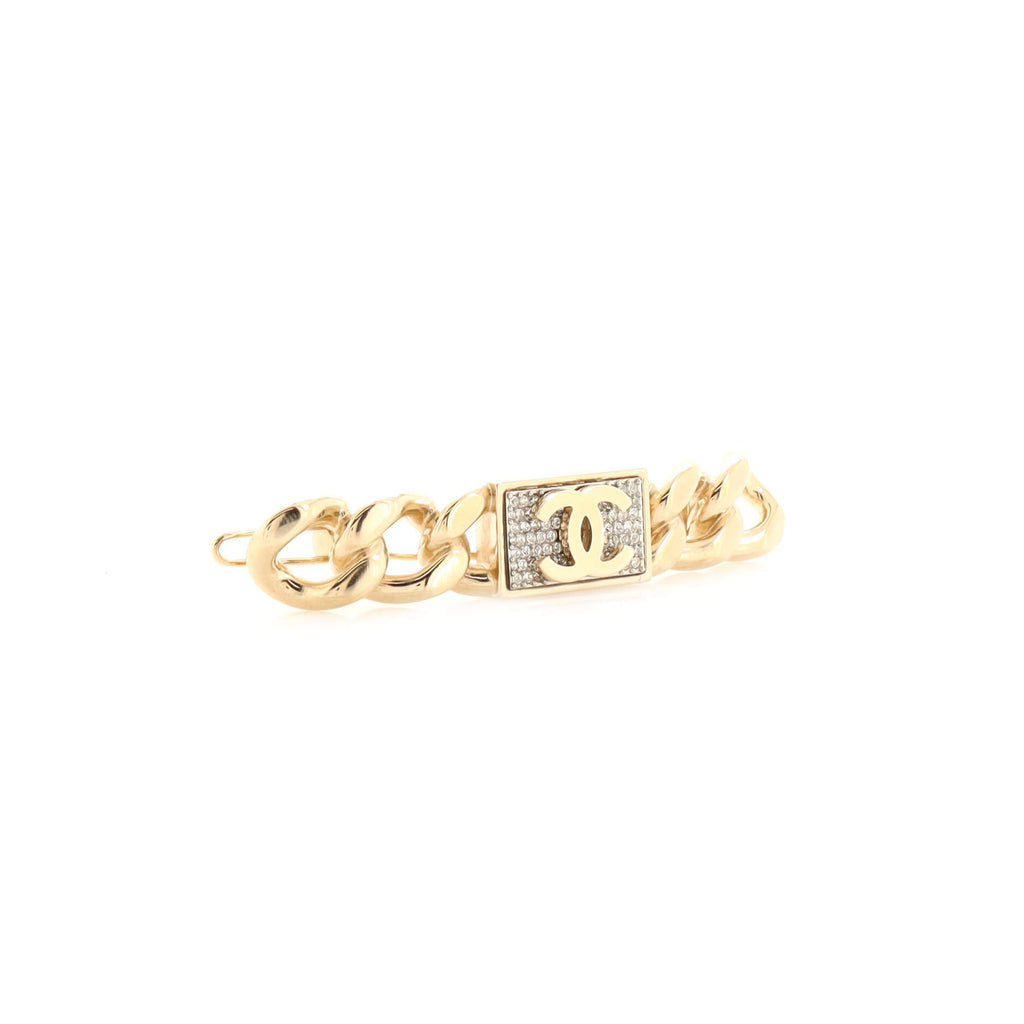 CC Chain Hair Clip Crystal Embellished Metal