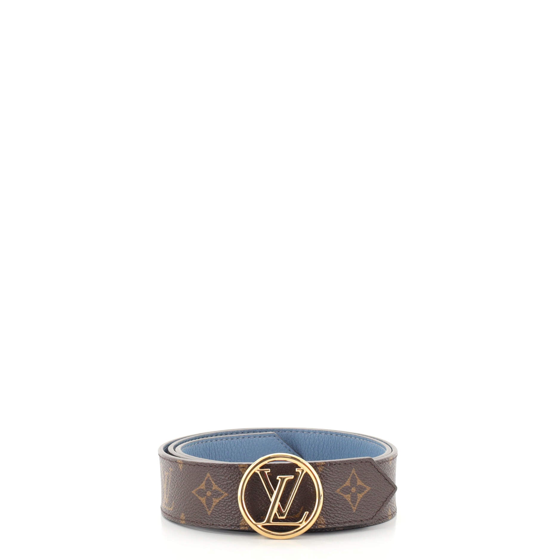 LV Circle Reversible Belt Monogram Canvas and Epi Leather Medium 85