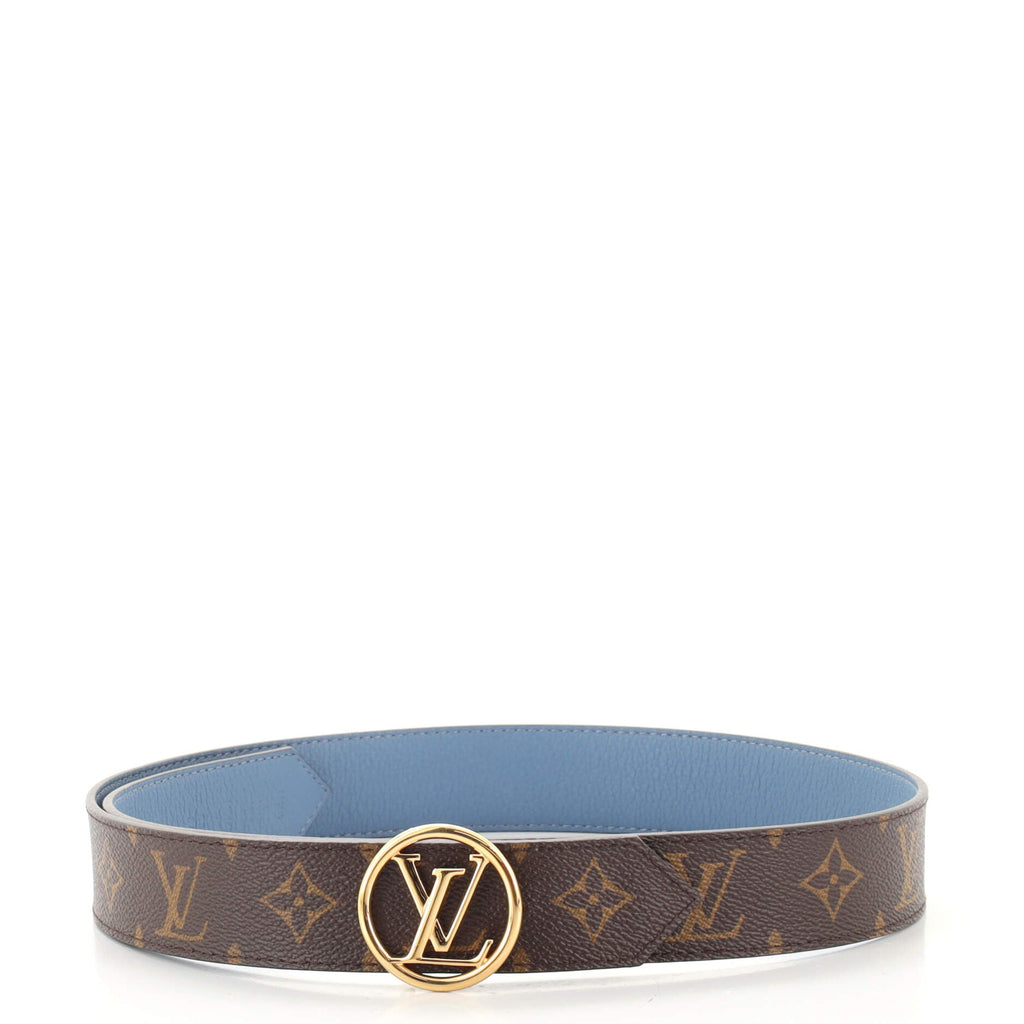 LV Circle Reversible Belt Monogram Canvas and Epi Leather Medium 85