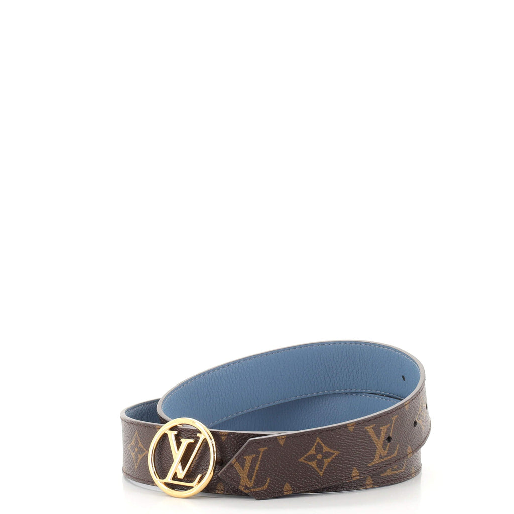 LV Circle Reversible Belt Monogram Canvas and Epi Leather Medium 85