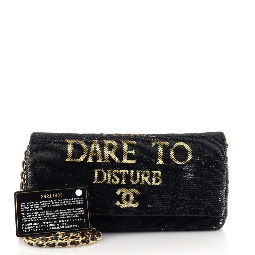 CC Dare to Disturb Chain Clutch Sequins
