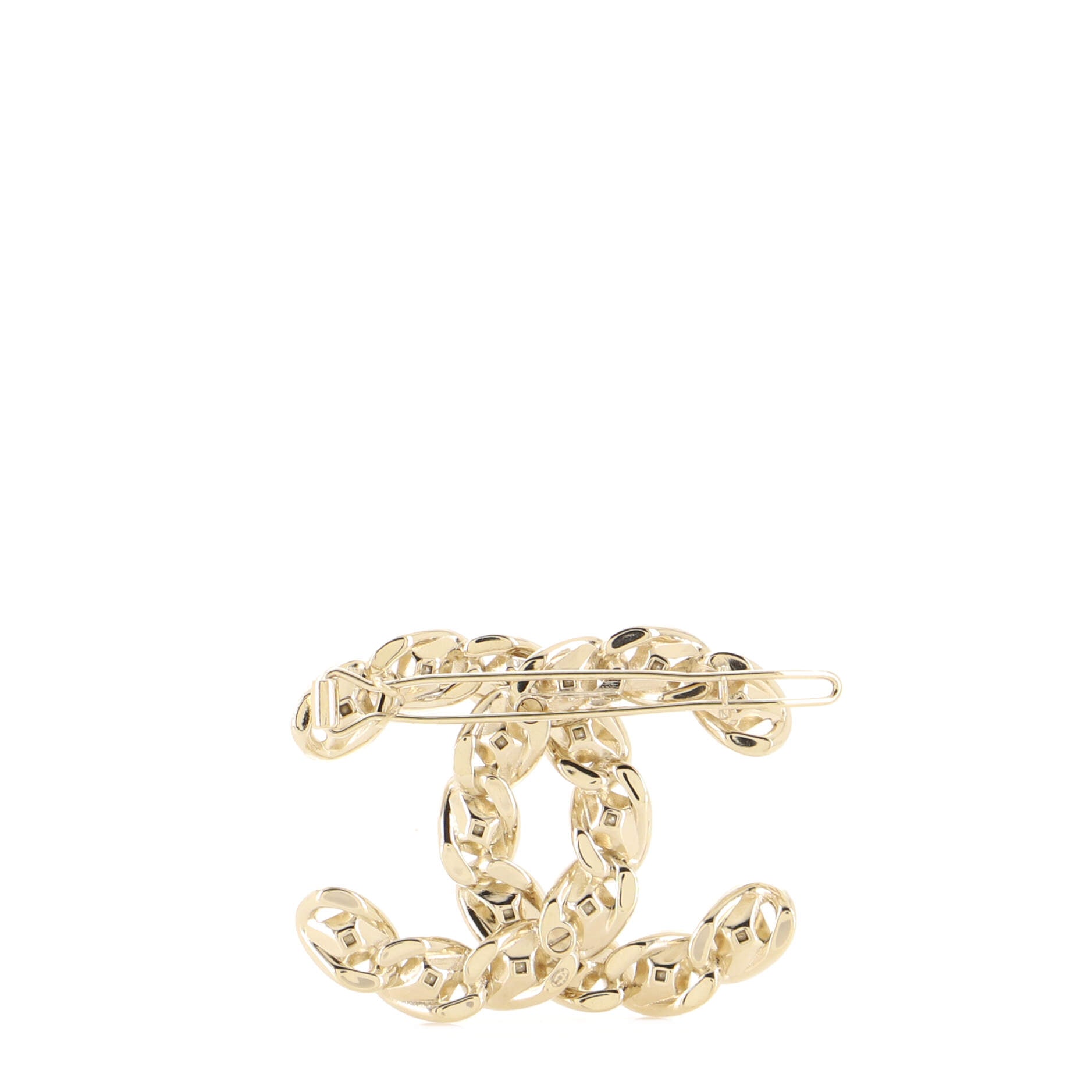 CC Hair Clip Barrette Metal with Square Crystals