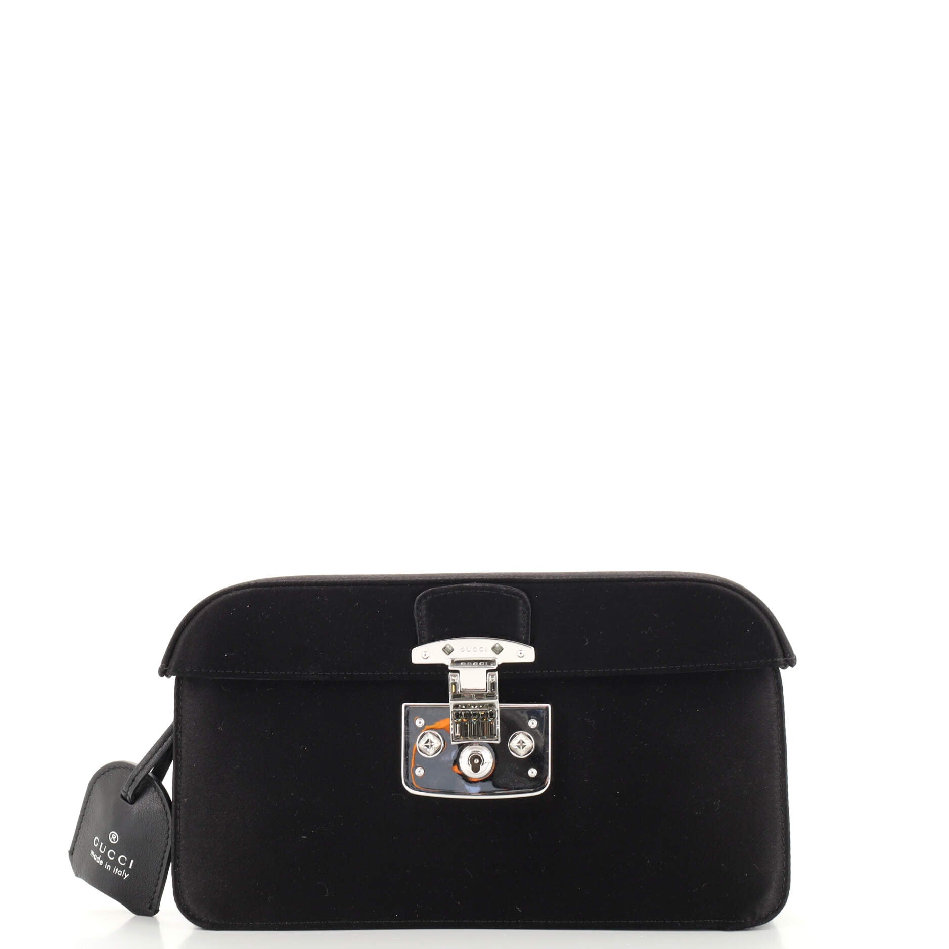 Lady Lock Clutch Satin