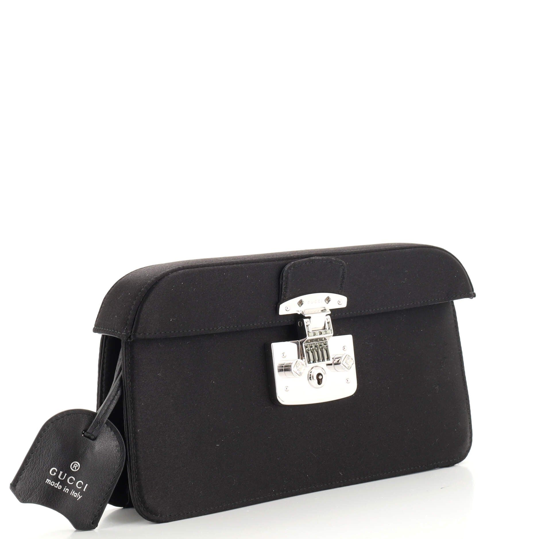 Lady Lock Clutch Satin