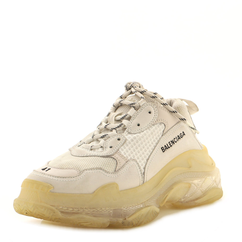 Men's Triple S Sneakers Fabric and Mesh with Leather