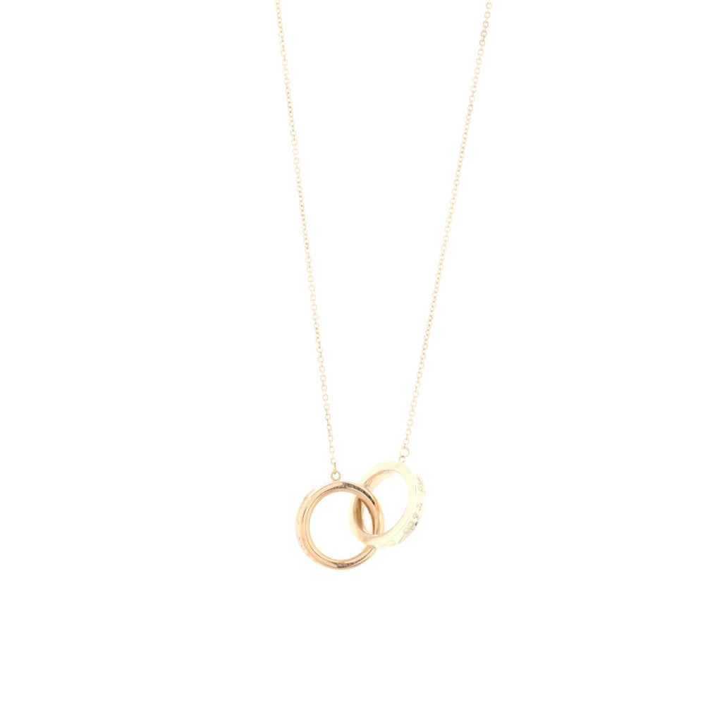 1837 Interlocking Circles Pendant Necklace Sterling Silver and Rubedo Small