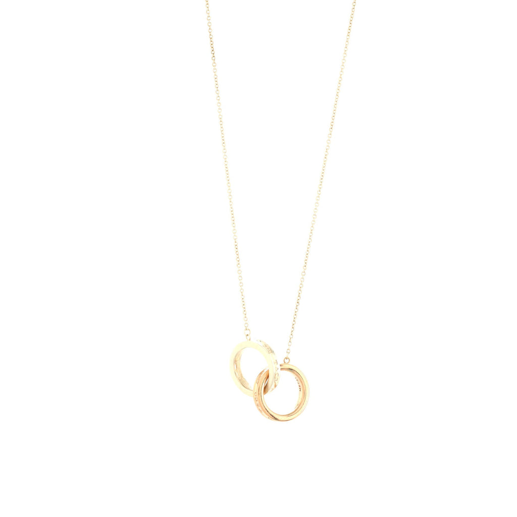 1837 Interlocking Circles Pendant Necklace Sterling Silver and Rubedo Small