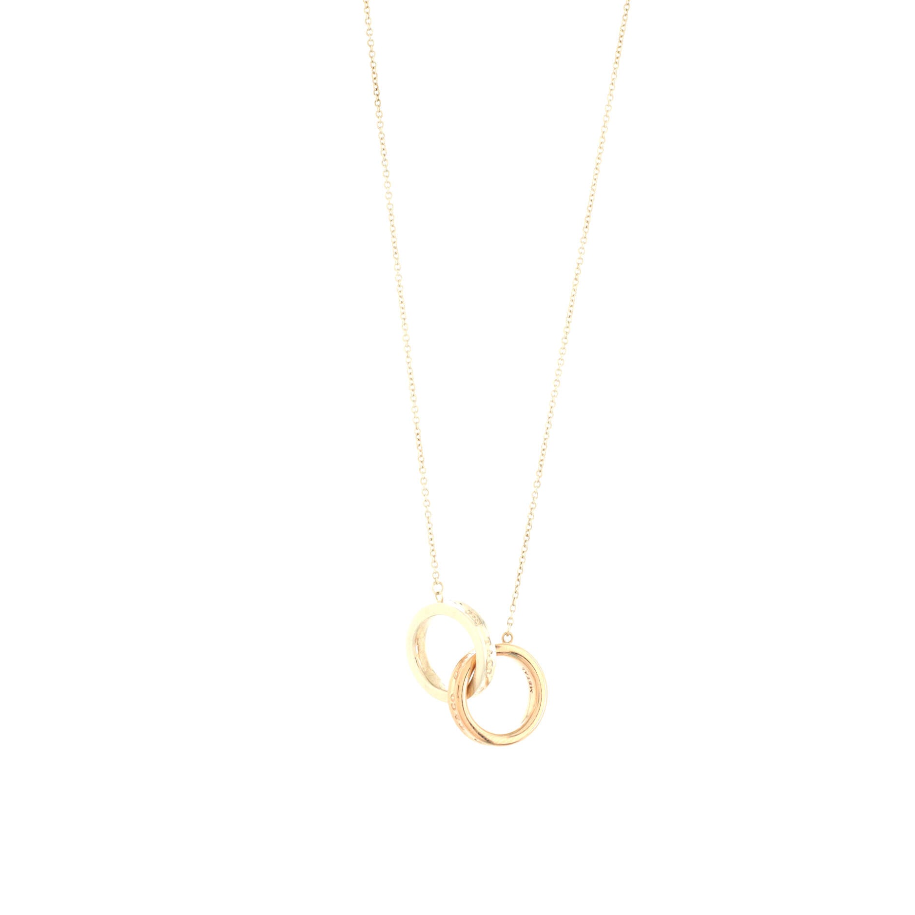 1837 Interlocking Circles Pendant Necklace Sterling Silver and Rubedo Small