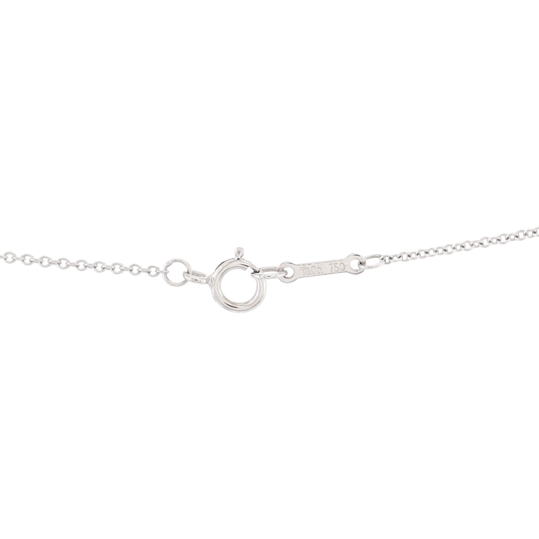 Paloma's Graffiti Love Pendant Necklace 18K White Gold with Diamonds Mini