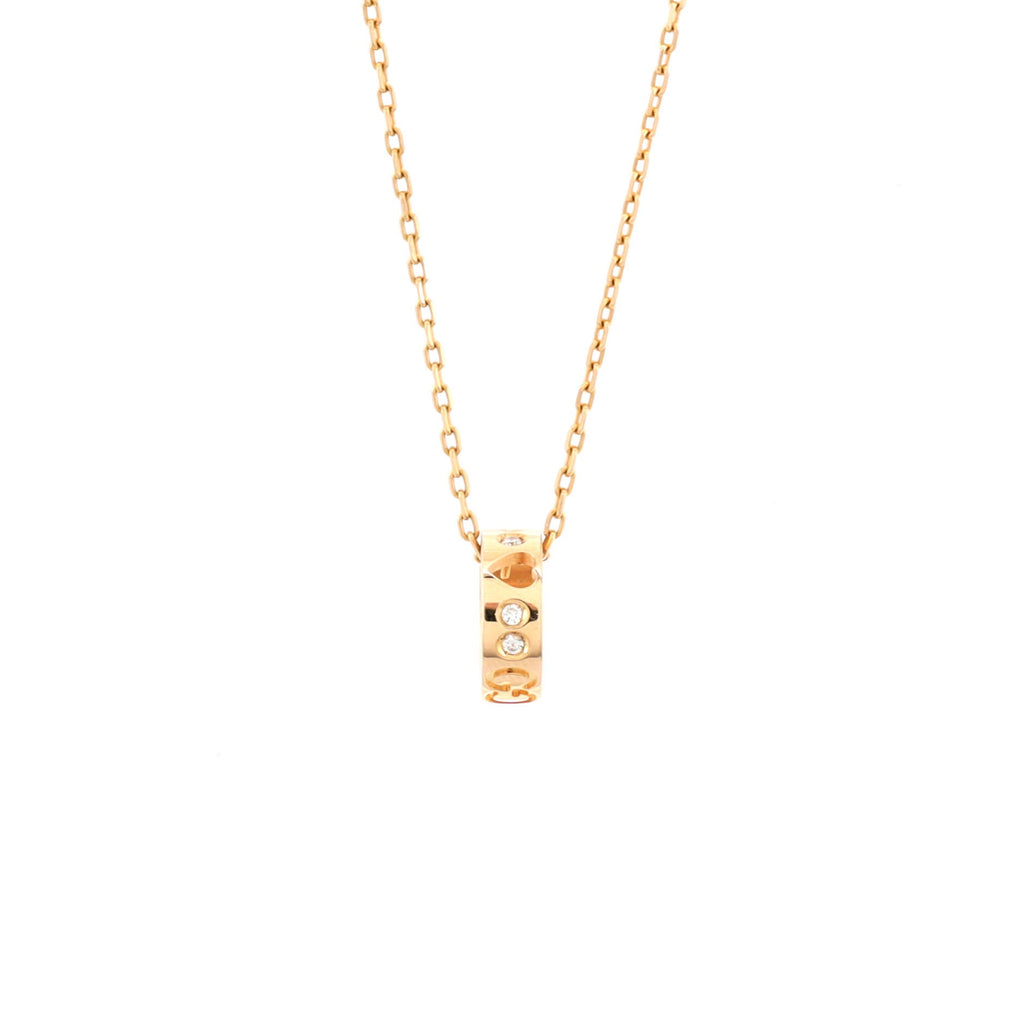 Icon Amor Pendant Necklace 18K Yellow Gold with Diamonds