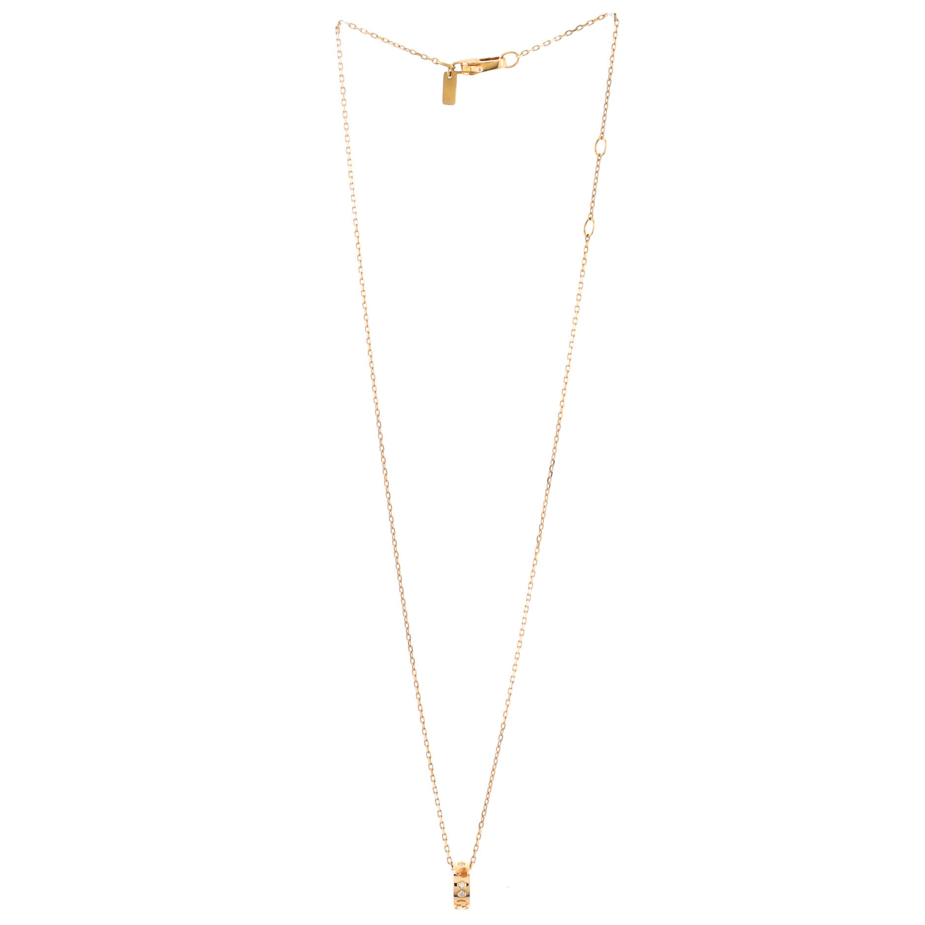 Icon Amor Pendant Necklace 18K Yellow Gold with Diamonds