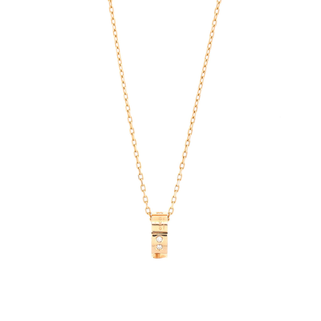 Icon Amor Pendant Necklace 18K Yellow Gold with Diamonds