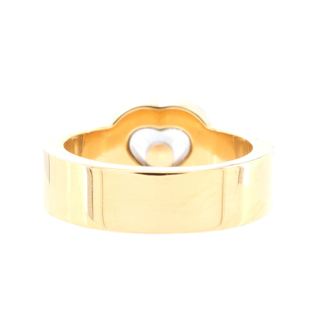 Happy Diamonds 1 Diamond Heart Band Ring 18K Yellow Gold with Diamonds