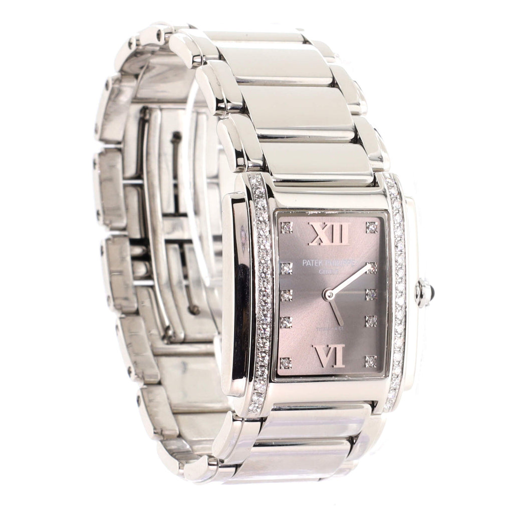 Twenty-4 Quartz Watch Stainless Steel with Diamond Bezel and Markers 25