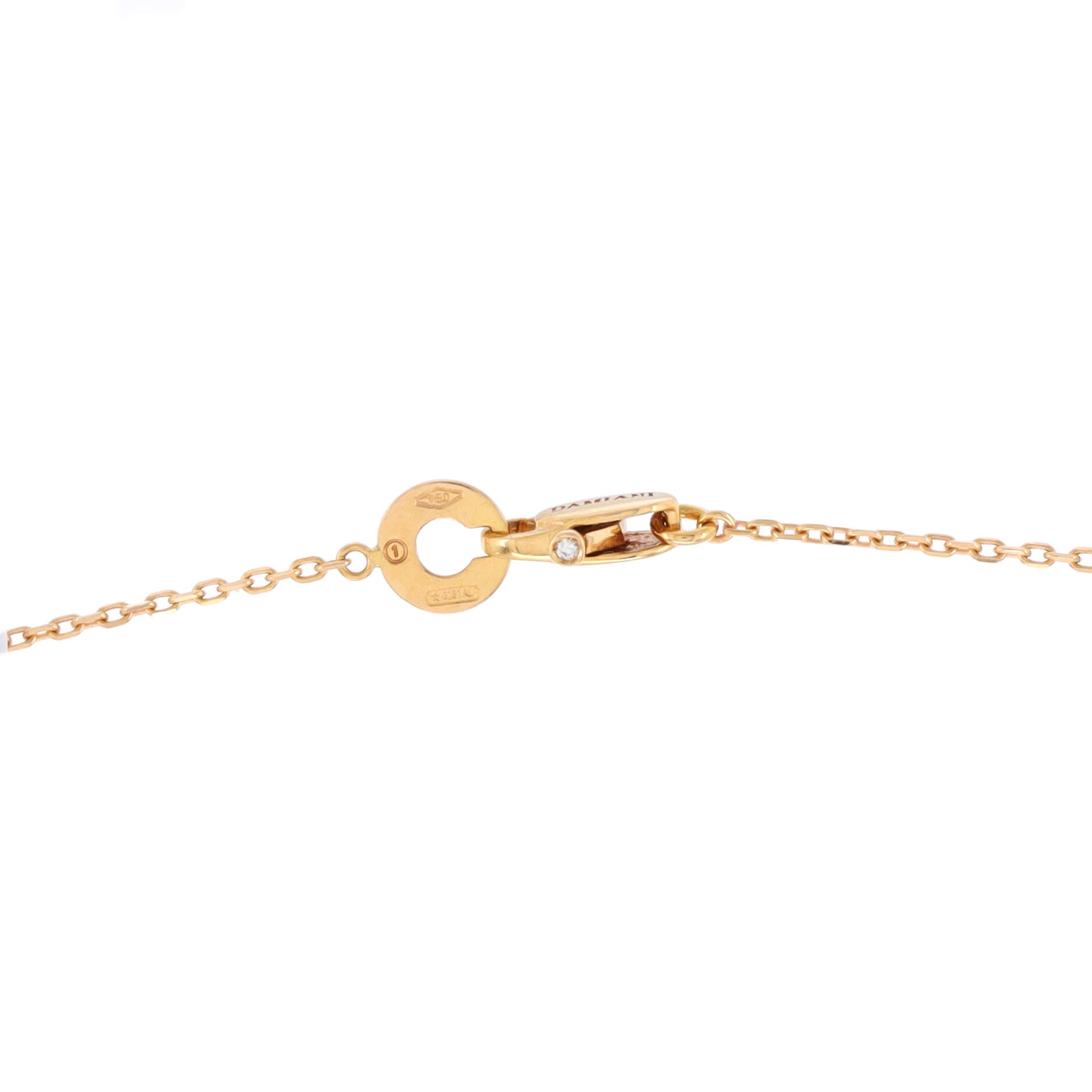 Angel and Demon Pendant Necklace 18K Rose Gold with Onyx