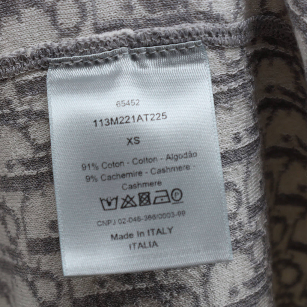 Men's Zip Hoodie Cotton and Cashmere with Oblique Interior