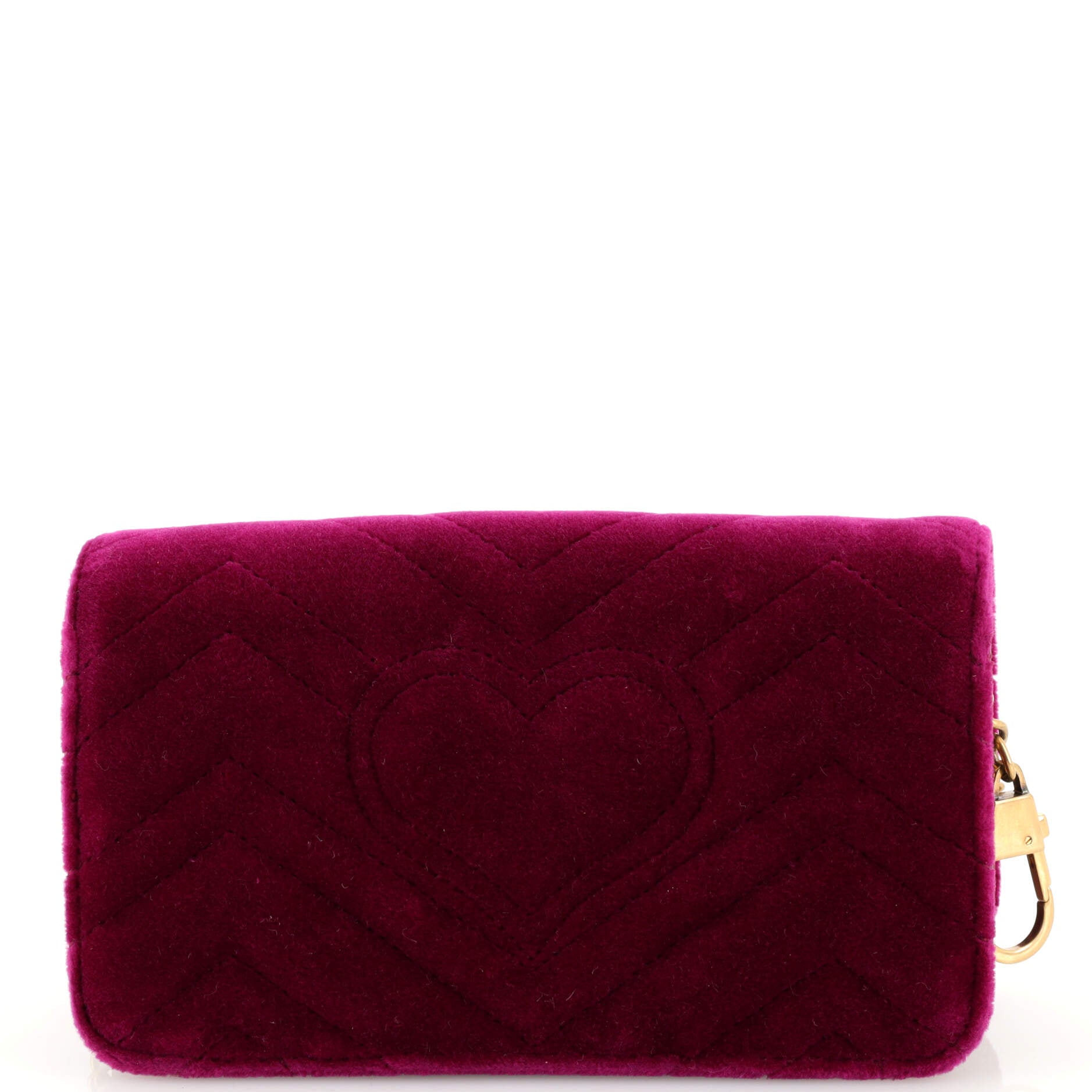 GG Marmont Chain Flap Bag Matelasse Velvet Mini