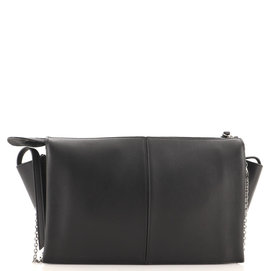 Tri-Fold Clutch on Chain Smooth Leather