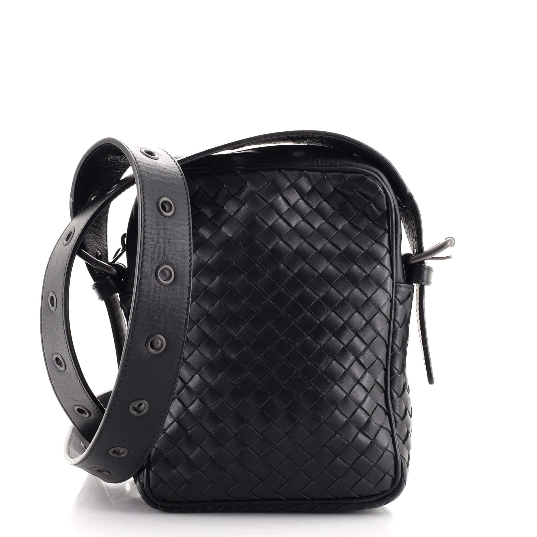 Front Pocket Messenger Bag Intrecciato Nappa Mini