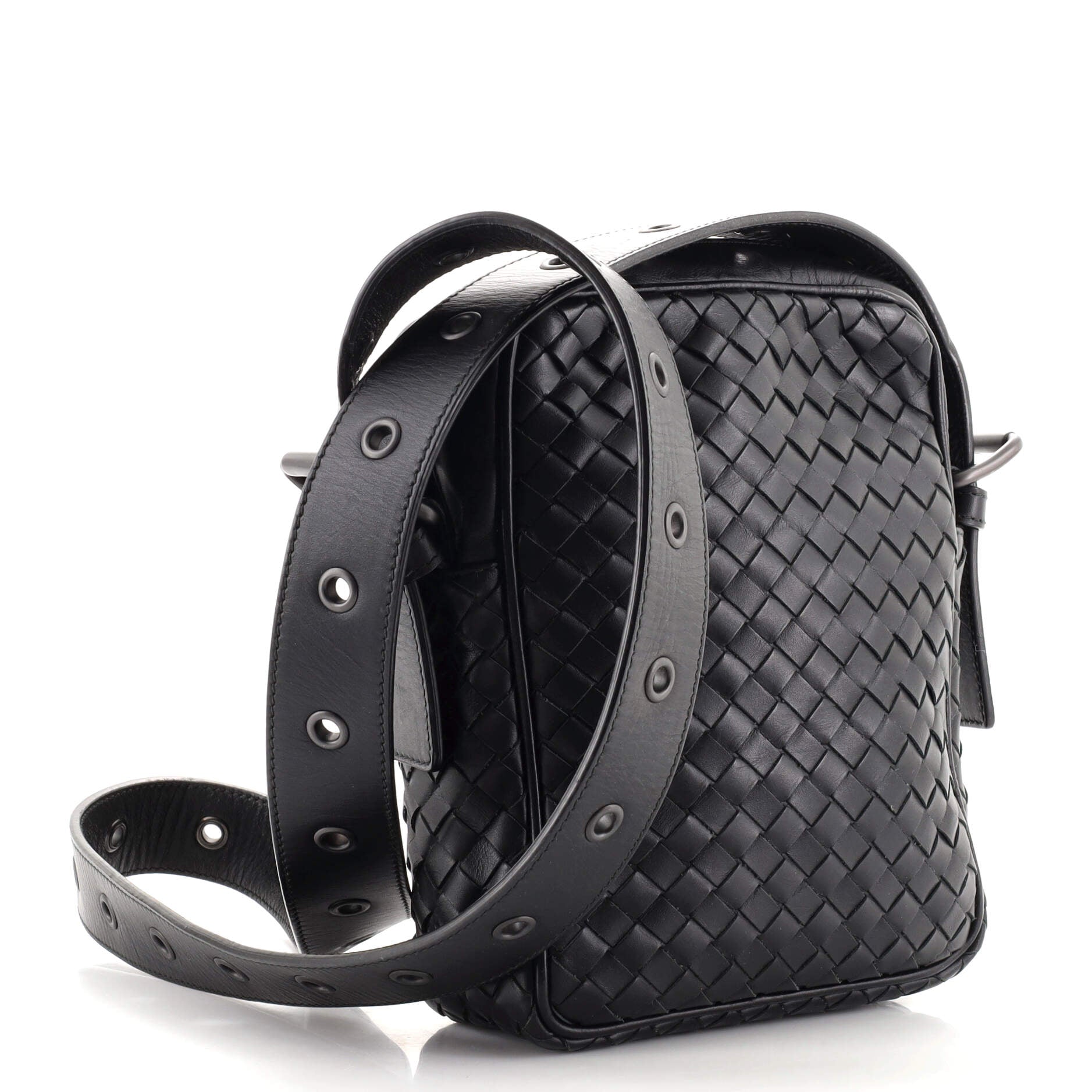 Front Pocket Messenger Bag Intrecciato Nappa Mini