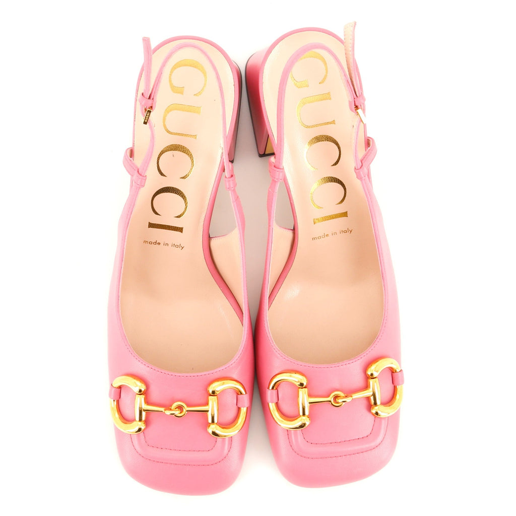Women's Horsebit Slingback Pumps Leather