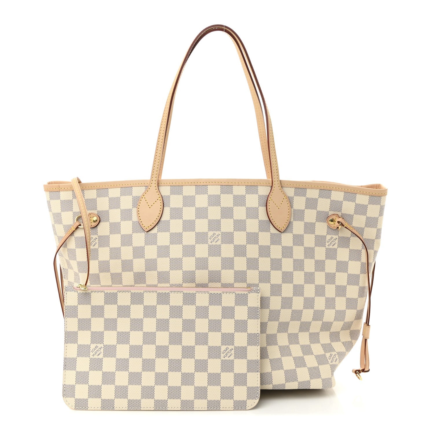 Damier Azur Neo Neverfull MM Rose Ballerine