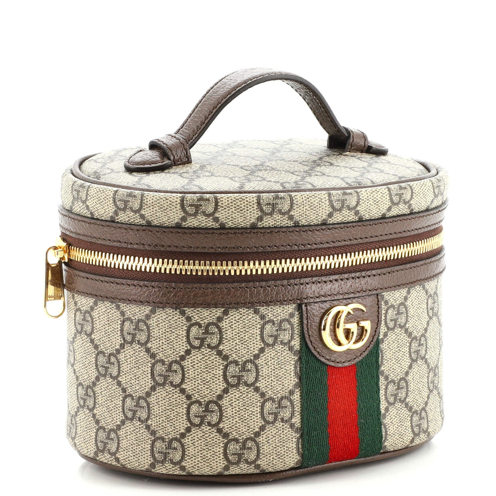 Ophidia Top Handle Cosmetic Case GG Coated Canvas Mini