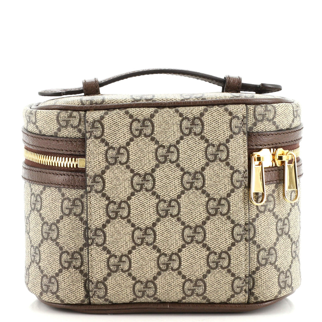 Ophidia Top Handle Cosmetic Case GG Coated Canvas Mini
