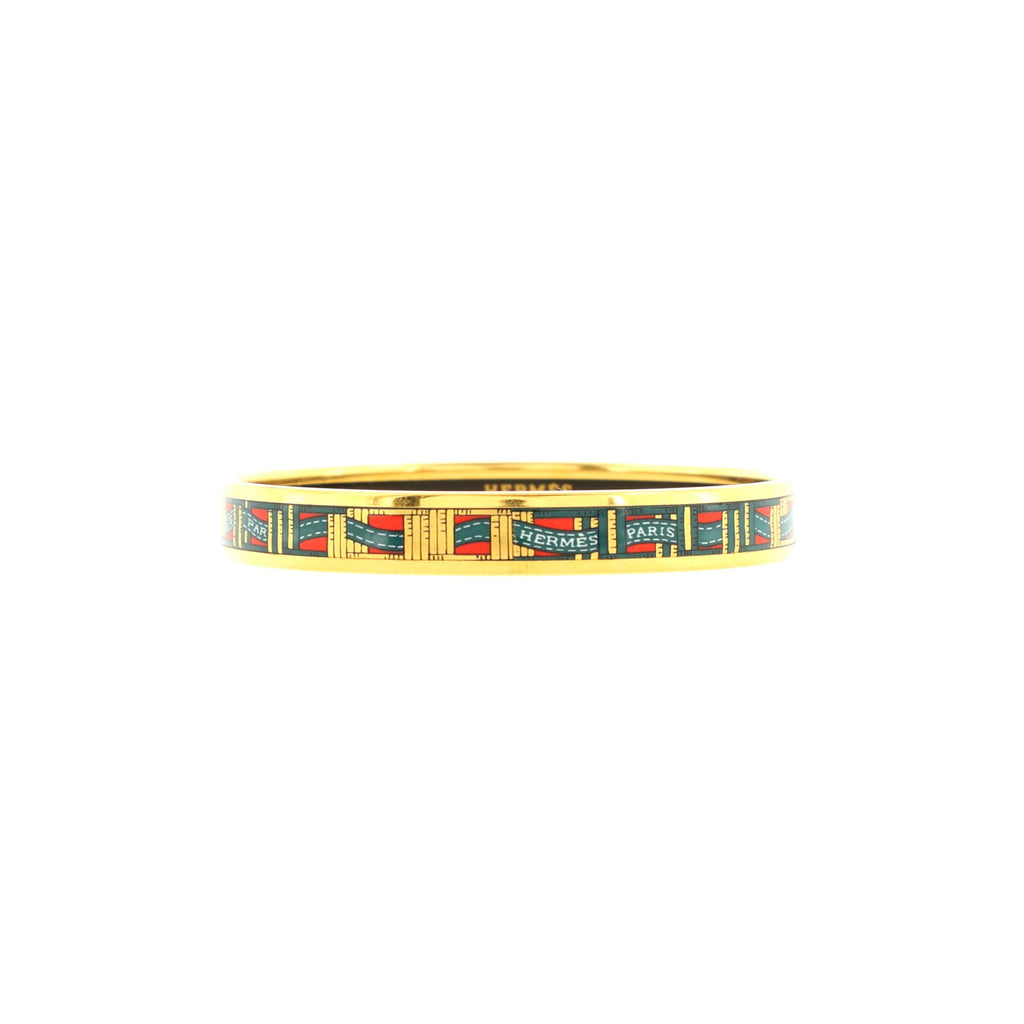 Bangle Bracelet Printed Enamel Narrow