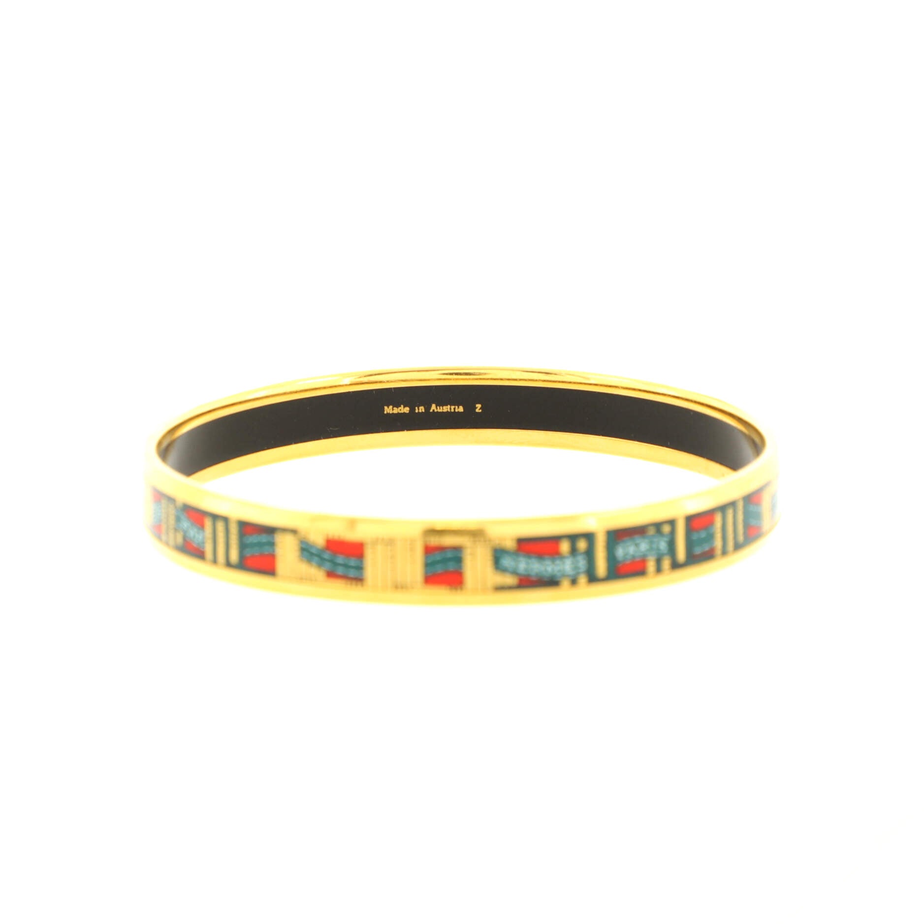 Bangle Bracelet Printed Enamel Narrow