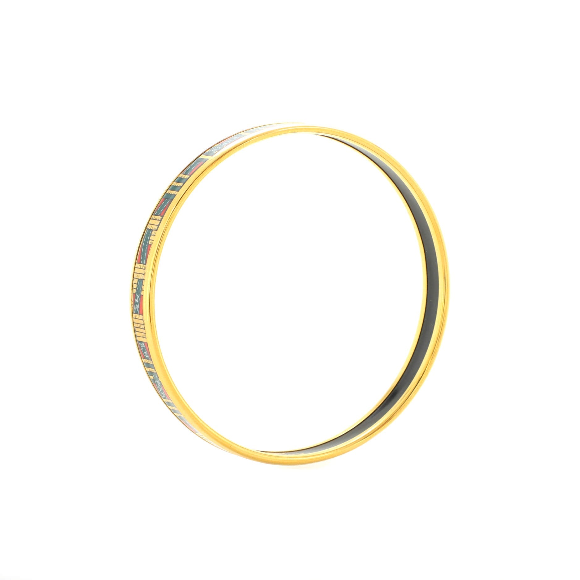 Bangle Bracelet Printed Enamel Narrow