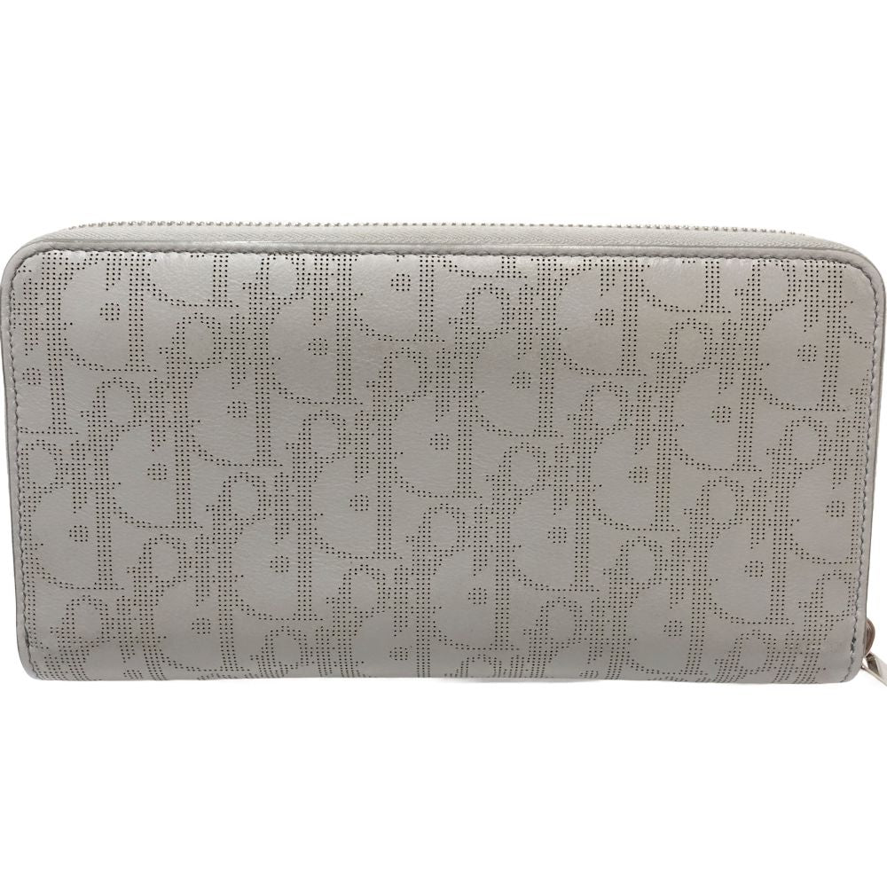 Dior Long Zip Wallet Oblique Grey