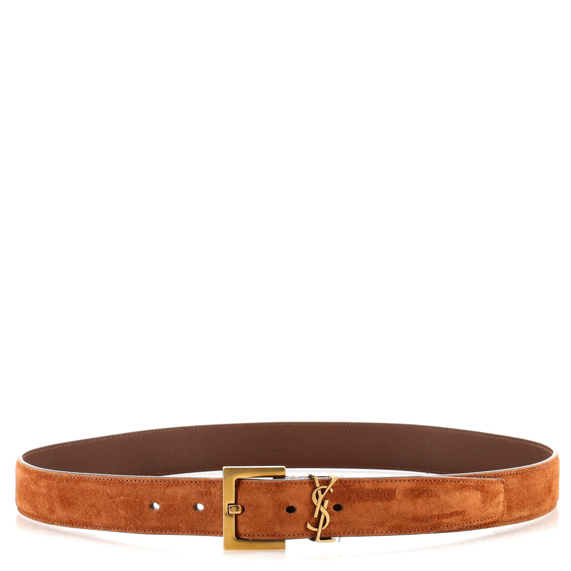 Classic Monogram Square Buckle Belt Suede Medium 85