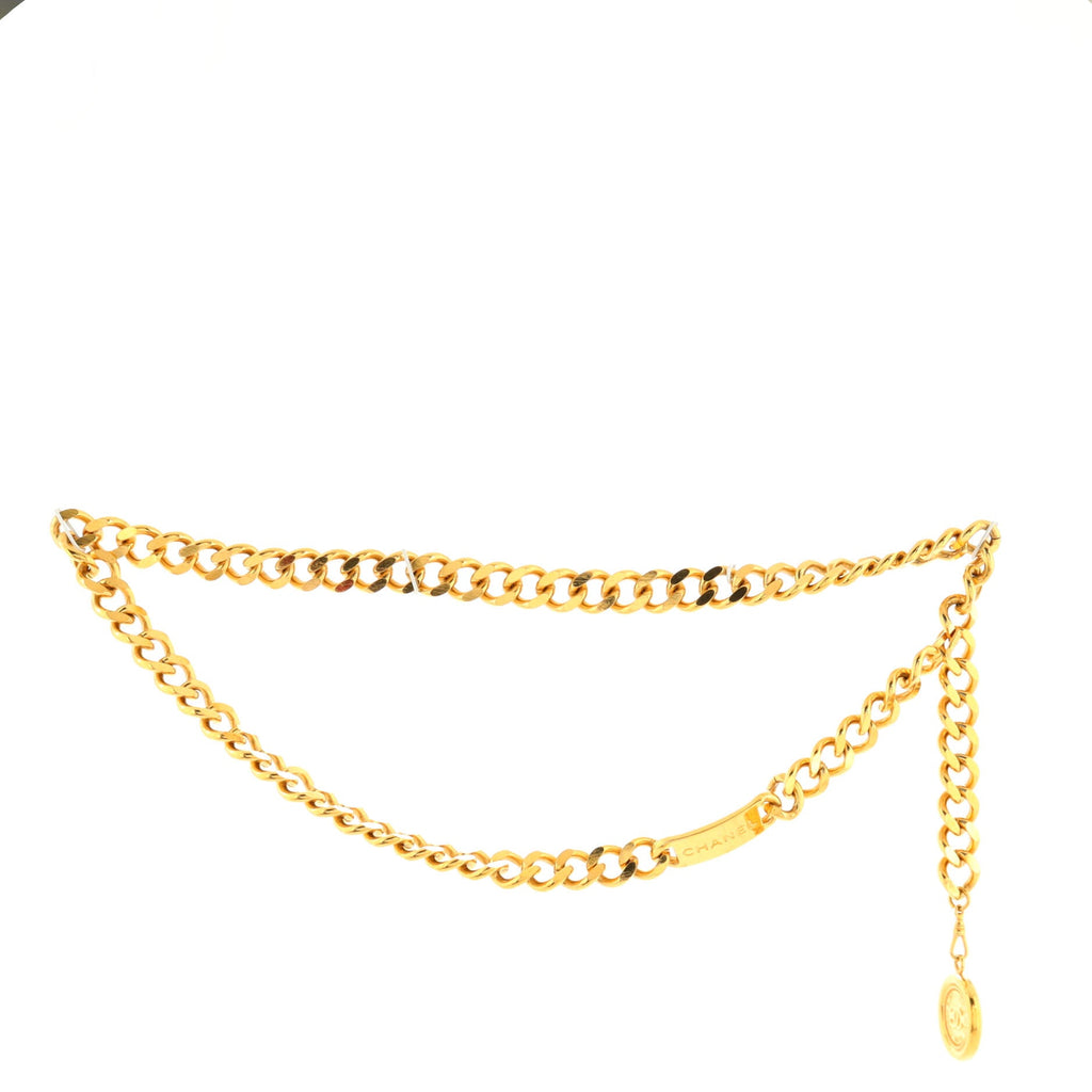 Vintage Medallion Chain Belt Metal 85